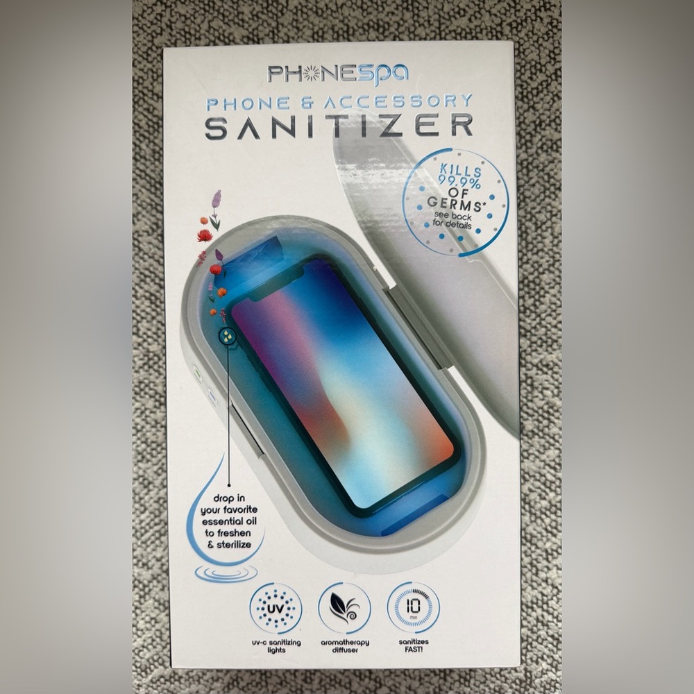 PhoneSpa Cell Phone & Accessory UV-C Sanitizer Diffuser SEALED Nurse Healthcare